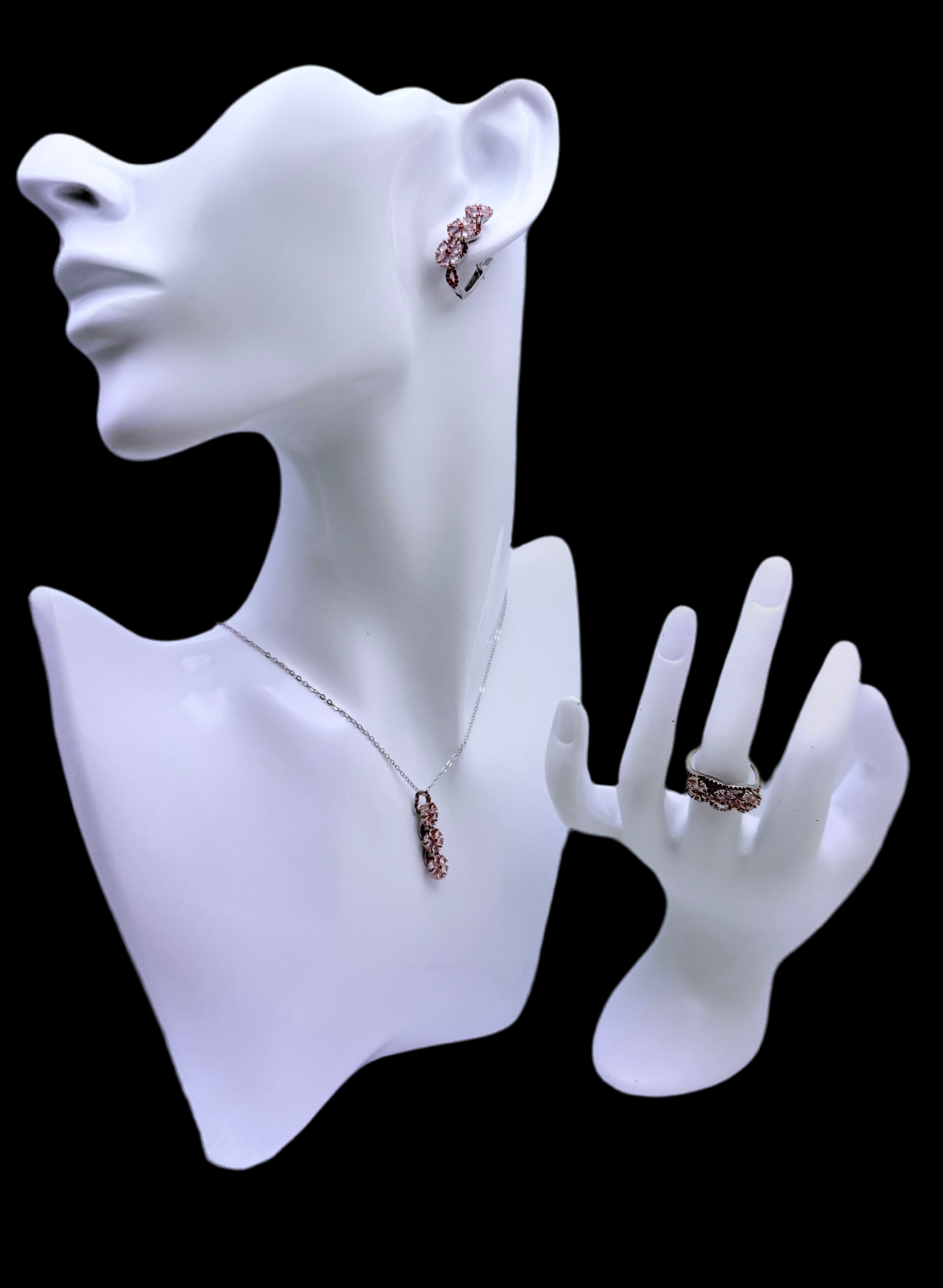 Natural White Sapphire Full Set