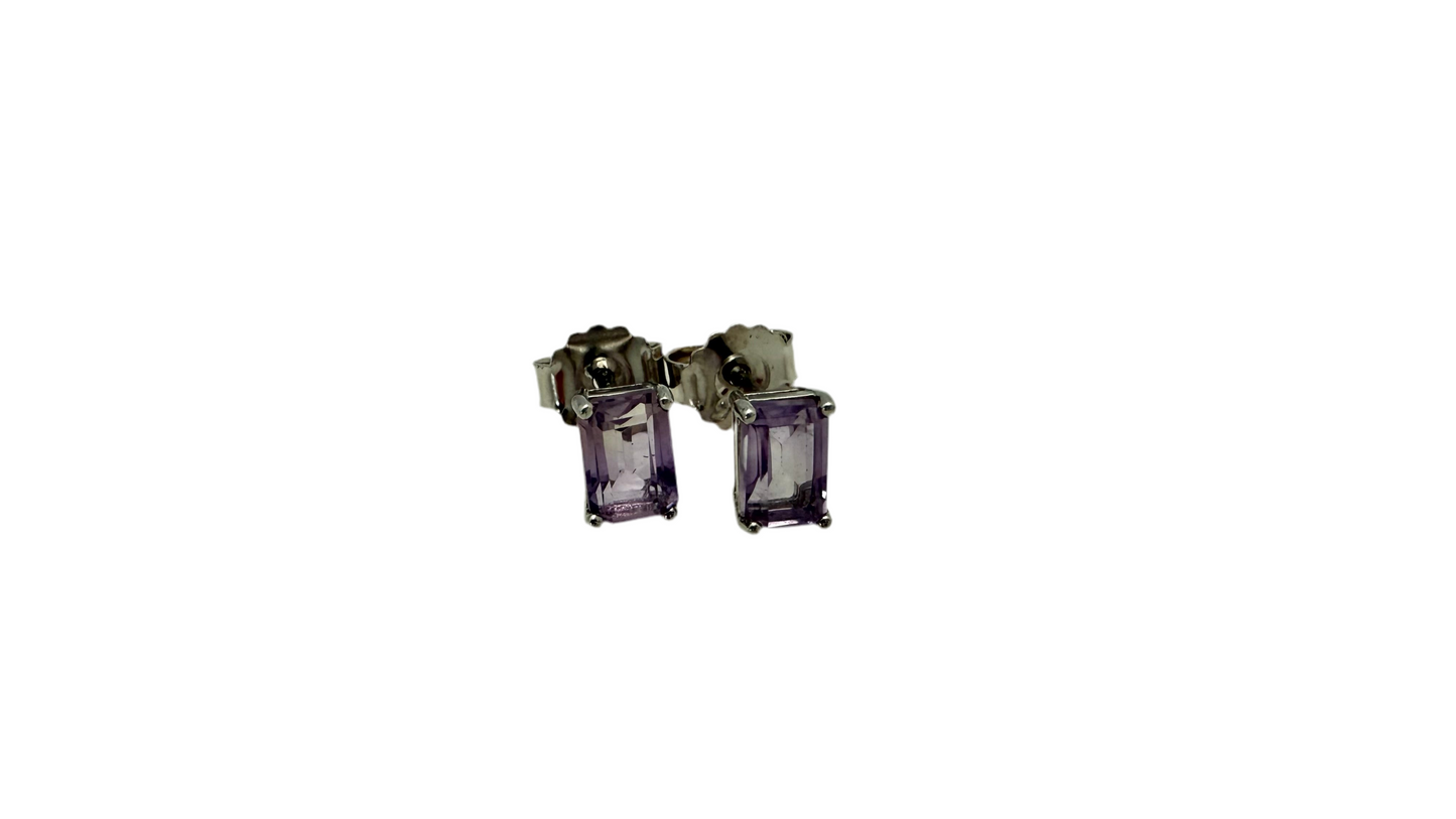 Amethyst Stud Earrings