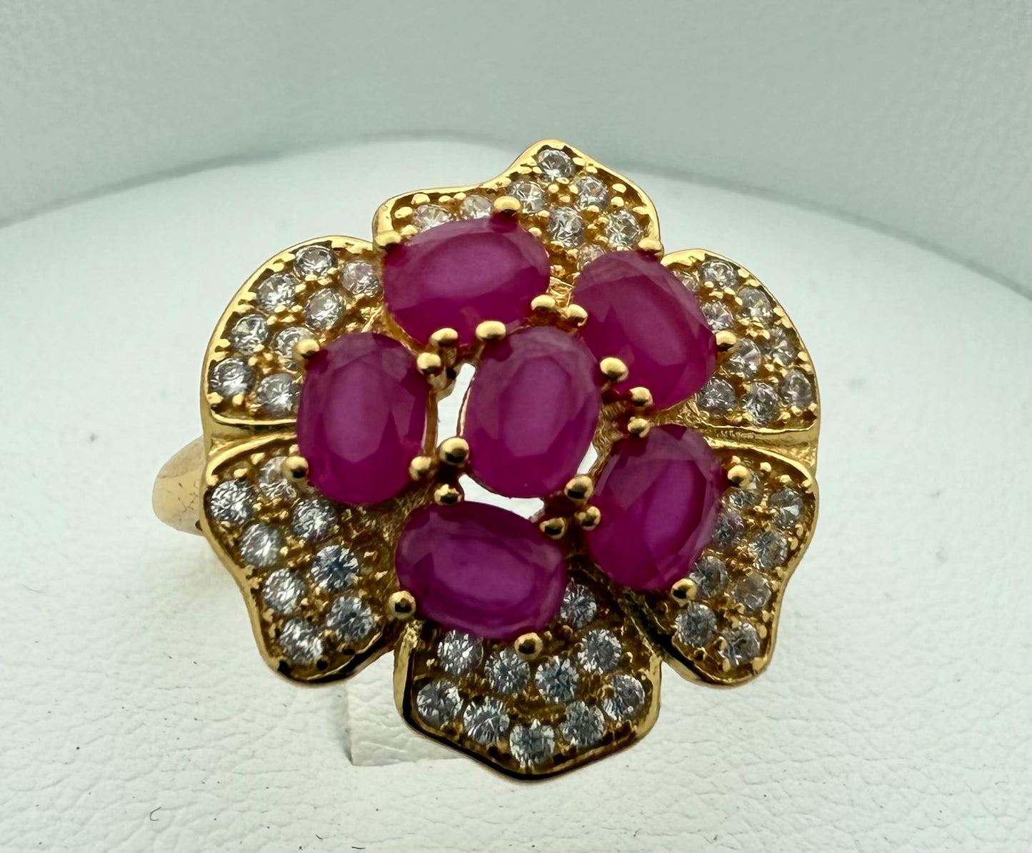 Ruby Yellow Gold Plated Full Set